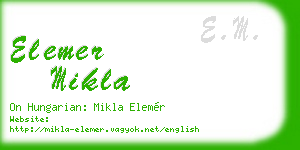elemer mikla business card